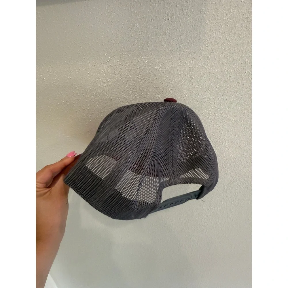 Yupoong The Classics Maroon Grey Crossed Wrenches Trucker Hat Snapback Mens Cap